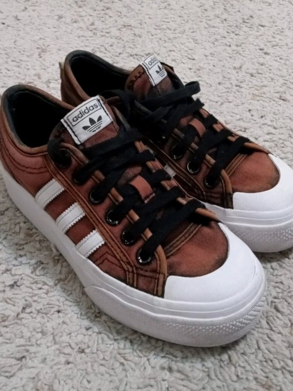 adidas Women's Nizza Platform Copper Brown FV5321 Size 6.5 Women's